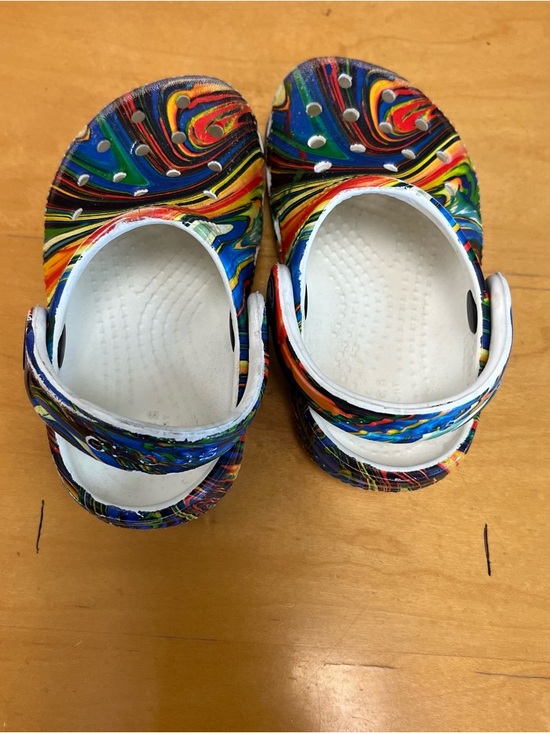 CROCS Other - CROCS Kids Multicolor Swirl Slip-On Clogs with White Footbed